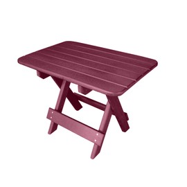 Phat Tommy Folding Outdoor Patio Side Table - Poly Adirondack Side Table - All Weather Side Table for Your Patio, Deck, or Balcony (Dark Red)