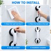 2-Pack Suction Cup Grab Bars for Bathroom & Glass Doors
