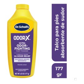 Polvos Dr. Scholl s Desodorantes Para Pies Odor-X Ultra Fuertes Anti-olor Almidón