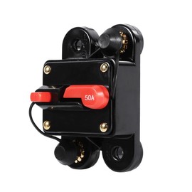 Lofrans Circuit Breaker, 12 V Fuse 50 A, 50 Amp Circuit Breaker, 50 Amp -100 Amp Power R Fuse Car Boat Fuse Waterproof 12-24 V Alloy and Plastic (5