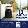 Plasticplace W13DSBKJR 13 Gallon Trash Bags │ 1.2 Mil │