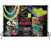 Mocsicka Hip Hop Graffiti Theme Photography Backdrops 80's 90's Colorful