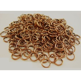 20 Ga Antique Copper 8 Mm O/d Jump Ring 150 P. 1/2 Oz Saw-cut Made in USA