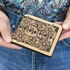 DANIEL'S ARTPLANET Western Leather Cowboy Wallet for Men Floral Rodeo