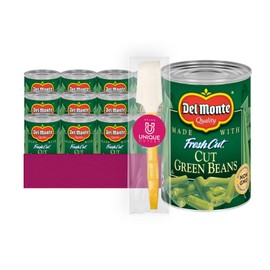 Del Monte - Unique Outlet Bundle: Green Beans 12- Pack of Cut Green Beans Canned Vegetables 14.5 oz Can + 1 Utility Prop