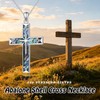 Cross Necklace S925 Religious Cross Pendant Abalone Shell Christian Jewelry