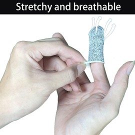 12PCS Cut Resistant Finger Cots,Finger Sleeves, Glove Life Extender, Reusable Thumb Protectors Finger Covers Fingertip Protector for Cutting, Handicrafts (Grey, One Size)