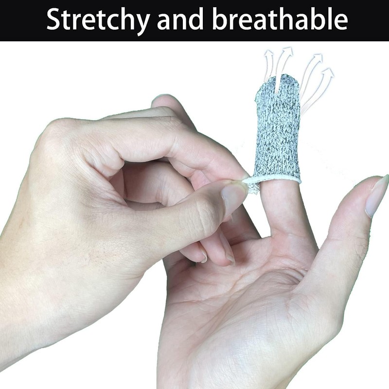 12PCS Cut Resistant Finger Cots,Finger Sleeves, Glove Life Extender, Reusable