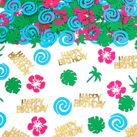 JNXCYQ Happy Birthday Confetti-Glitter Moana Birthday Decorations,Moana Party Decor for Moana Theme Decorations,Hawaiian Party Decorations,Tropical Summer Party Supplies (200pcs)