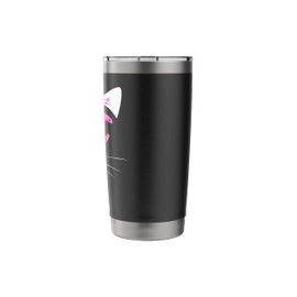 Cat Lady Cute Whiskers Feminine Feline Vibes Stainless Steel Insulated Tumbler
