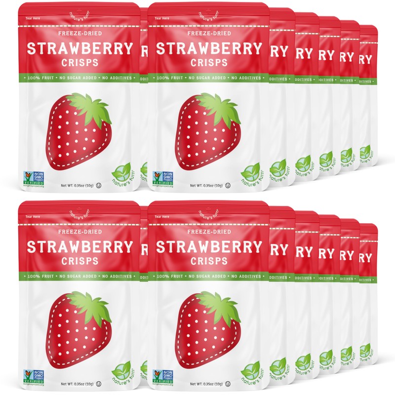 Nature’s Turn Freeze-Dried Strawberry Crisps – Healthy, Gluten-Free, Crispy &