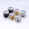 ZS Gorgeous Cubic Zirconia Tunnels Plugs 316L Stainless Steel Screw