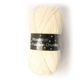 Woolcraft New Fashoin - Chunky Knitting Yarn/Wool - 100g Double Knit Ball -27 Shades (Cream - 103)