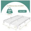 ITIMIDI 6 Inch White Full Size Bed Frame, Platform Bed