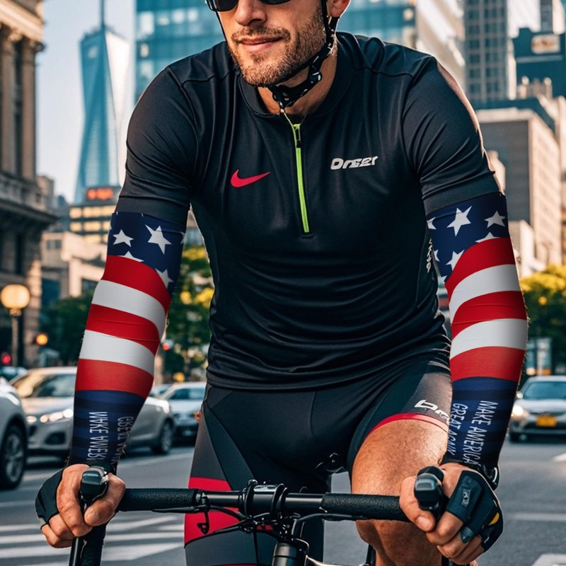Bilymate USA Flag Cooling Arm Sleeves for Men & Women,
