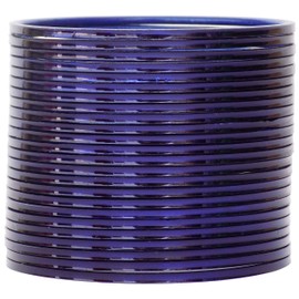 JD'Z COLLECTION Indian Ethnic Metal Bangles Set For Women, Costume Matching Bollywood Fashion Jewelry Bracelet Traditional Plain Churi Bangles Set Of 24 (Dark Blue, 2.8)