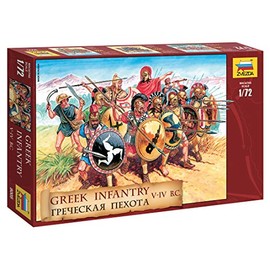 Zvezda 530008005 People 1:72 Figure Set Greek Infantry V-IV B.C, Model Kit, Plastic Kit, Assembly Kit, Detailed Replica, Multi-Coloured
