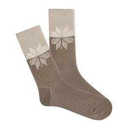 K. Bell Women's Snowflake Jacquard Boot Socks 1 Pair, Bark, Women's 9-11 Shoe
