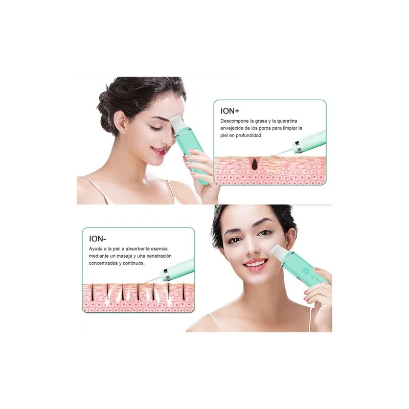 Limpiador Facial Peeling Ultrasónico Portatil Skin Scrubber