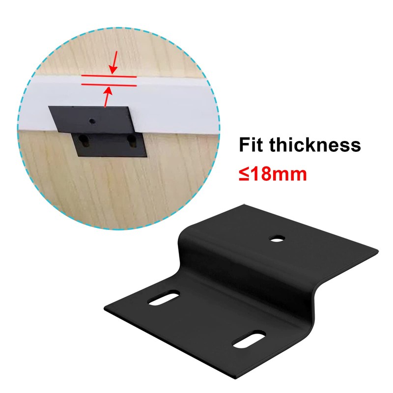 eoere 10 PCS 3" Width Black Z Bracket, Panel Fit