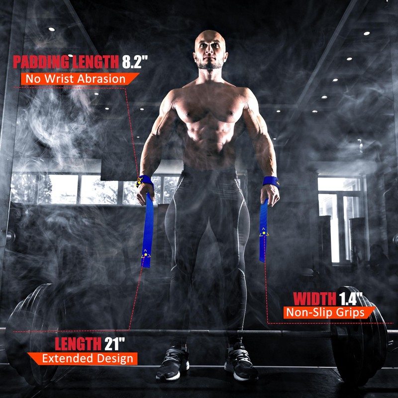 ihuan Lifting Straps for Weightlifting - Wrist Straps for Weightlifting