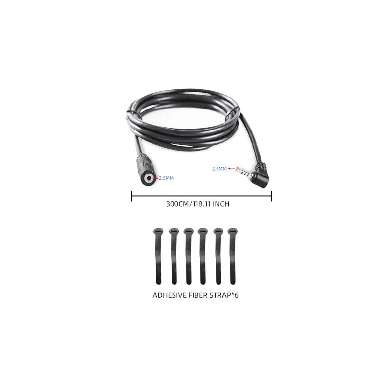PARKVISION Bike Camera Accessories,Extension Cable for BK-430 BK-436 BK-439, 2.5M
