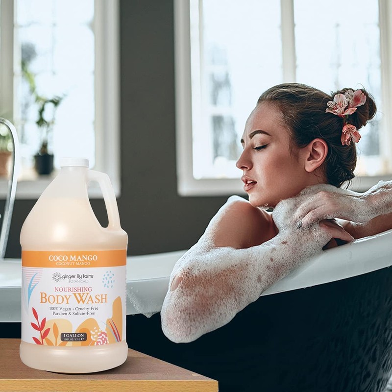 Ginger Lily Farms Botanicals Nourishing Body Wash, Coco Mango, 100%