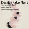 Love Press on Nails Black Heart Fake Nails Nue Glue