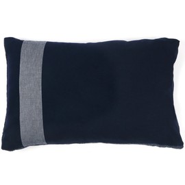 Imabari Towel Pillow Cover Summer Gauze Winter Pile All Season 17.7 x 35.4 inches (45 x 90 cm) Iori Line Pillowcase (Navy)