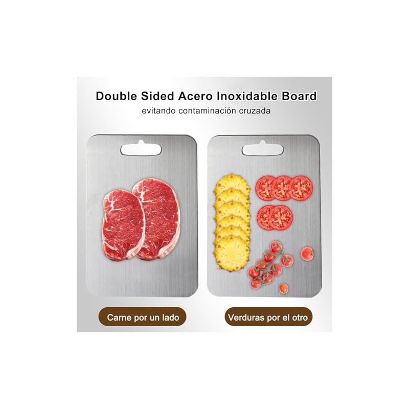 Tabla Para Picar Acero Inoxidable, Tabla de Cortar de Cocina,