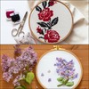 MECCANIXITY 6 Pieces 3 Inch Embroidery Hoops Adjustable Round Bamboo