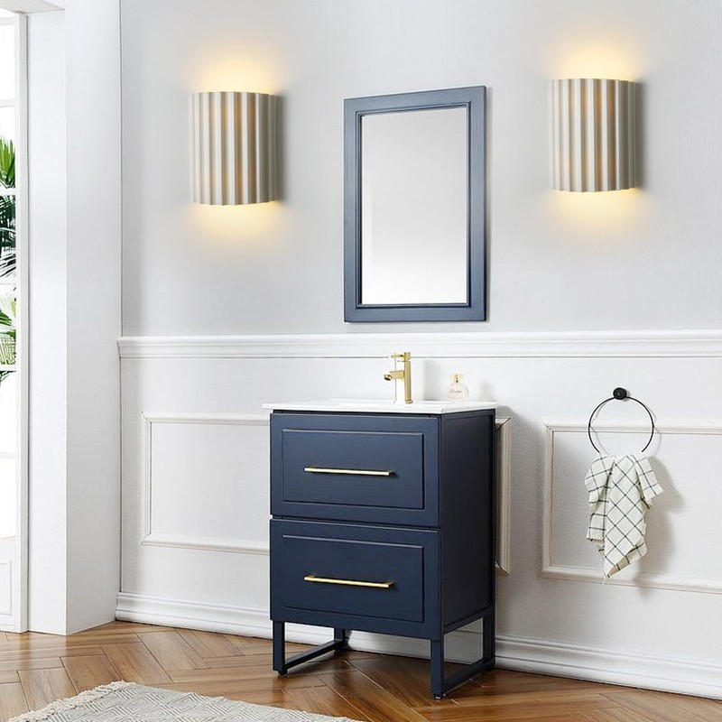 Fetason Modern LED Hardwired Wall Sconces Set of 2, White