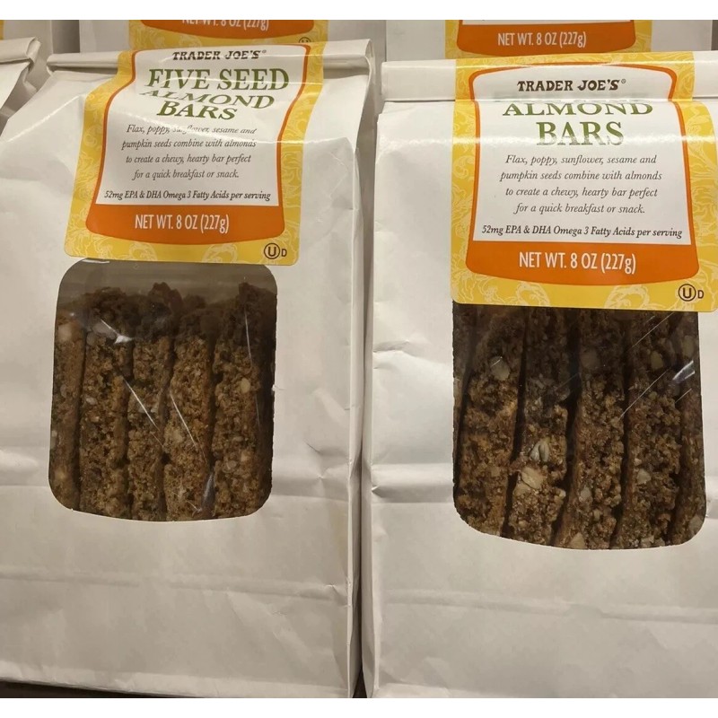 Trader Joe's 2 Packs Trader Joe's Five Seed Almond Bars