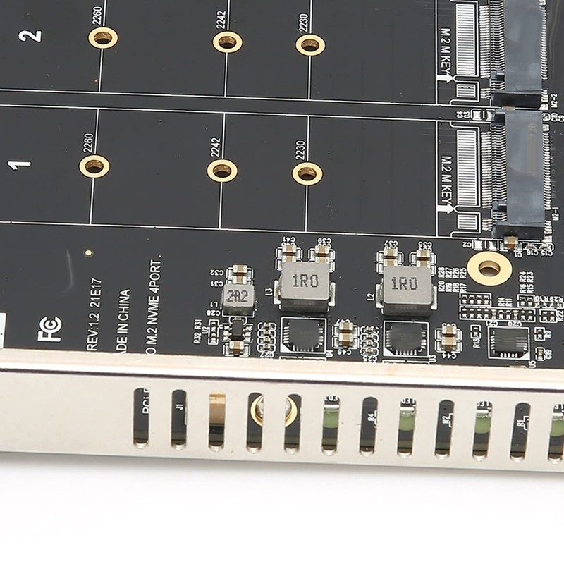 M.2 NVME-PCIE X16 Adapter Card PH44 4 Port M Key