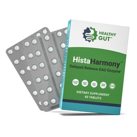 Healthy Gut HistaHarmony | Delayed Release DAO Enzyme Supplement | 30,000 HDU Diamine Oxidase Histamine Blocker | 60 Servings