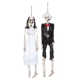 Boland 74517 Scary Decoration Skeleton Bride or Groom Decorations 2 Assorted Designs Approx. 42 cm