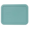 Pyrex Bundle - 12 Items: (3) 7210-PC 3-Cup Turquoise Lids,