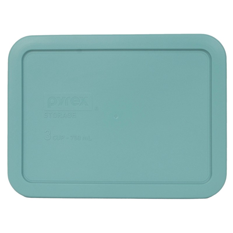 Pyrex Bundle - 12 Items: (3) 7210-PC 3-Cup Turquoise Lids,