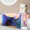 AfitLulu Clear Makeup Bag, Transparent Laser Travel Cosmetic Bags for
