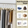 Acrylic Gold Pants Hangers with Adjustable Clips 10 Pack, Non-Slip
