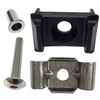 Fence Post Mount Double Rod Fence Kit Black 9005 +
