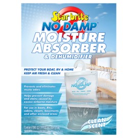 STAR BRITE No Damp Moisture Absorber & Dehumidifier Hanging Bag - Simple, Portable, Humidity Control for Boats, RVs, Seasonal Homes & More - Prevent Odor & Moisture Damage - 16 OZ (085470)