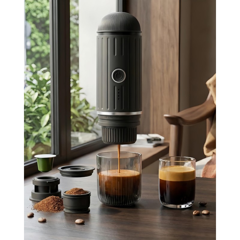 Portable Electric Espresso Machine Self-heating Rechargeable Travel Coffee Maker for