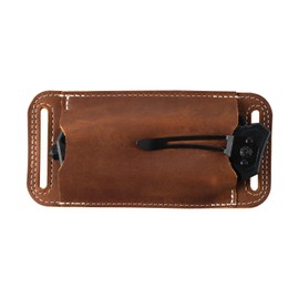 Horizontal Carry Knife, Leather Belt Knife Sheath for Everyday Carry, Knife Belt Holder Accessories, Knife Holster for Leatherman, EDC Belt Pouch for Pocket Folding Knives