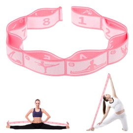 HJZHII Yoga Stretching Band with 8 Loops, Yoga Stretching Strap, Fitness Bands, Fitness Stretch Band, Yoga Band with Loops, Stretch Strap, Highly Elastic Gymnastics Band, Upgrade Extend Tension Band