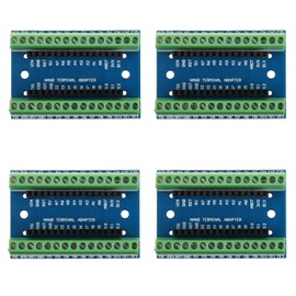 BOJACK Nano V3.0 3.0 Controller Terminal Adapter Expansion Board Nano IO Shield Simple Extension Plate for Arduino Nano AVR ATMEGA328P (Pack of 4）