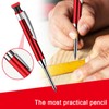 Amabro Mechanical Carpenter's Pencils with Integrated Sharpener, Solid Woodworking Pencils