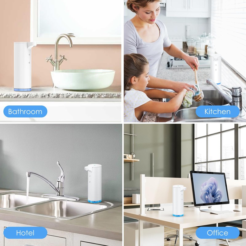 LAOPAO Soap Dispenser Automatic Stainless Steel Foam Soap Dispenser Set
