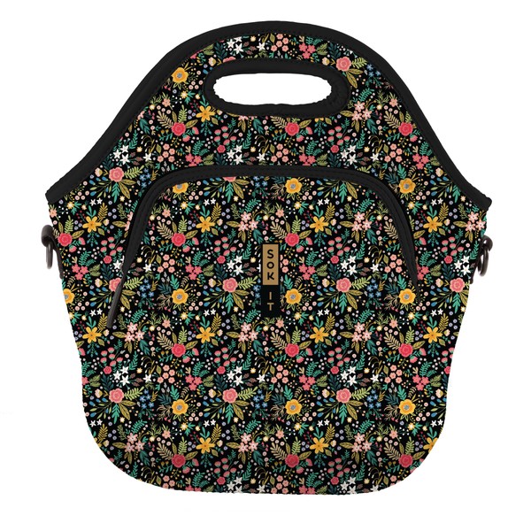 Sok It Lunch Tote Zippered Bag Insulated Neoprene Caddy (English
