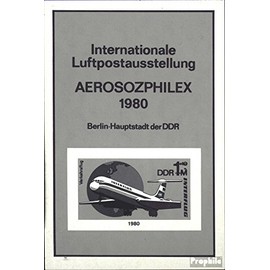 DDR block59s (Complete. Ausg.) Black Print postfrisch 1980 Interflug (Stamps for Collectors)